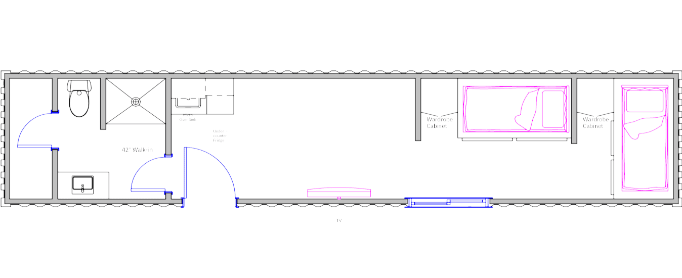 40' Commercial Bunkhouse Container