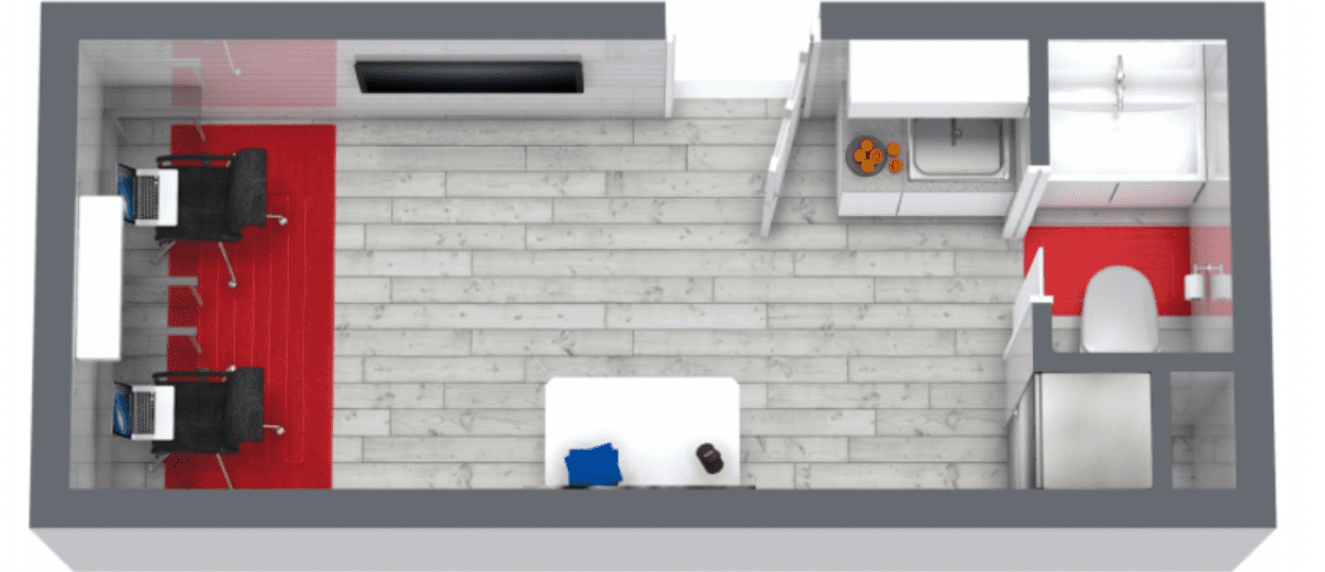 custom-container-living-process 20' Office no restroom
