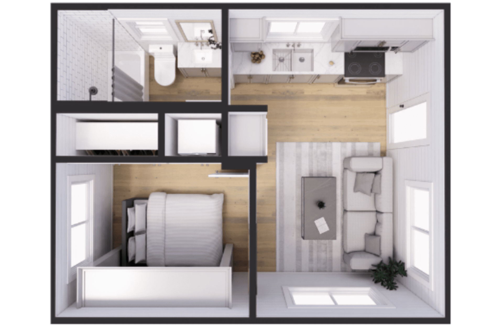 An example of a floor plan for the Happy Twogether
