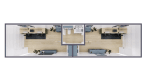 40' Office with shared bathroom